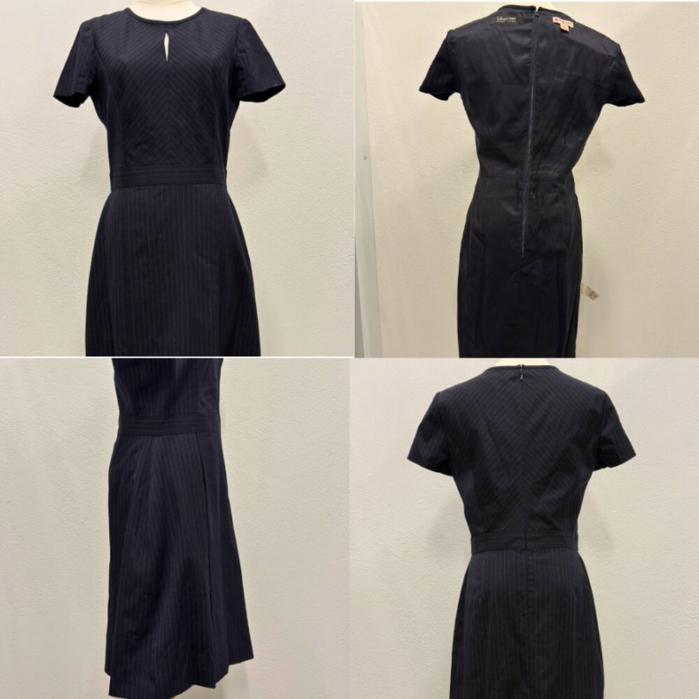 Brooks Brothers Classic Dress Size 2 Black Gray Pinstripe Wool